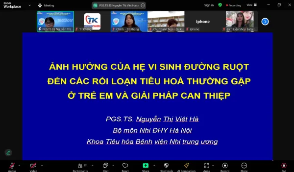 Trí Khang Pharma tổ chức thành công buổi chia sẻ trực tuyến về sức khỏe hệ tiêu hóa trẻ em Trí Khang Pharma tổ chức thành công buổi chia sẻ trực tuyến về sức khỏe hệ tiêu hóa trẻ em